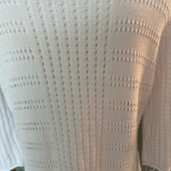 Z brand white sweater cotton/rayon mix size medium - Picture 6 of 9
